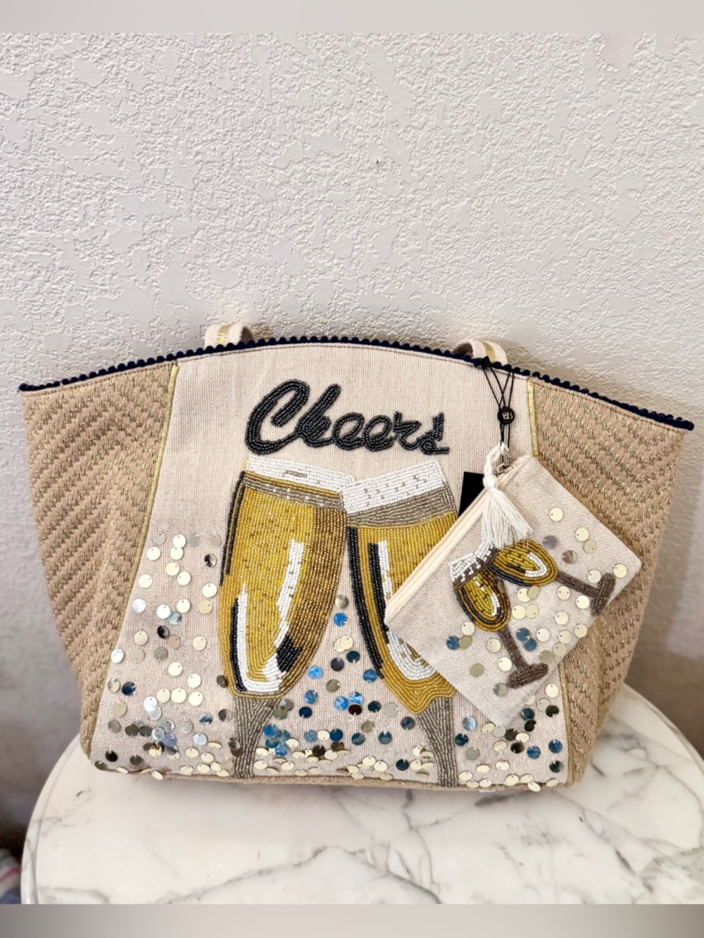 Caroline Embellished Tote Bag - Picture 4 of 11